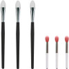 LORMAY Silicone Eyeshadow and Lip Mask Makeup Brushes. Professional Tools for Applying Cream or Liquid Eye Shadows and Lip Colors (6pcs)