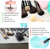 Makeup Brush Cleaner and Dryer, Super-Fast Electric Brush Spinner Machine Mat with 8 Size Rubber Collars, Wash and Dry in Seconds, Automatic Deep Cosmetic Makeup Brush Tools for Most Size Brushes