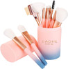 Makeup Brush Sets - 12 Pcs Makeup Brushes for Foundation Eyeshadow Eyebrow Eyeliner Blush Powder Concealer Contour (Pink)