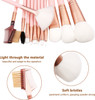 Makeup Brush Sets - 12 Pcs Makeup Brushes for Foundation Eyeshadow Eyebrow Eyeliner Blush Powder Concealer Contour (Pink)