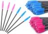 Mascara Brush 200 Pcs,ArRord Disposable Eyelash Eyebrow Brushes Mascara Wands Applicator Eye Makeup Tool Pink Blue