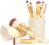 Matto Makeup Brushes Professional 10-Piece Golden Makeup Brush Set with Brush Holder