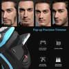 Mens Electric Shaver with Bag, ROAMAN Rechargeable Corded and Cordless Electric Razor for Men with Pop-up Trimmer,Wet Dry IPX7 Waterproof With Travel Bag