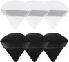 MOTZU 6 Pieces Pure Cotton Powder Puff, Made of Velour in Triangle Wedge Shape Designed for Contouring, Under Eyes and Corners, 2.76 inch Normal Size, with Strap, Makeup Tool For Cosmetic