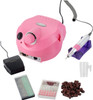 MPNETDEAL Electric Nail Drill Efile Professional Nail Drill machine 30000RPM Tools for Acrylics Nails Natural Nails with Foot Pedal Ideal for Getl Nail At Home use or Nail Salon (Pink)