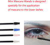 MyAoKuE-UP Upgrade Mini Mascara Wands Disposable Eyelash Brushes for Extensions Eye Brow Brush Makeup Tool Bulk 200 Pack Set 4 Colors