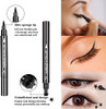 Ownest 3 Pcs Double-sided Liquid Eyeliner Pen,with Eye Makeup Stamp Super Slim Gel Felt Tip High Black Pigment,Waterproof Smudgeproof Long Lasting Eyeliner Eye Tattoo Makeup Tool-Heart,Star,Moon