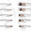 Pro Makeup Brush Set, 10pcs Complete Synthetic Kabuki Eye Shadow Concealer Make Up Brushes Beautiful Crystal Handle(marble)