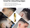 Rechargeable Hair Trimmer Portable Shaver Pro Gold Skeleton Stainless Steel All Metal Housing Outlining Cordless T-blade Hair Clipper Trimmer Shaving for Men Kids Baby Stylists Barber