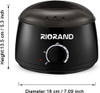 RioRand wax warmer hair removal kit with hard wax beans and applicator sticks, black