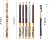 SOLUSTRE 2pcs Eyebrow Pencil Double- end Long Lasting 2- in- 1 Professional Waterproof Eyebrow Pencil with Brush for Lady (Grey)