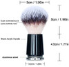 Synthetic Shaving Brush Heavy Stainless Steel Base and Black Handle for Special Occasion