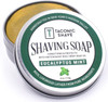 Taconic Shave Barbershop Quality Eucalyptus Mint Shaving Soap with Antioxidant-Rich Hemp Seed Oil