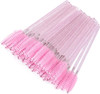 Tbestmax 300 Disposable Mascara Wands Spoolies Eye Lash Brush for Eyebrow/Eyelash Extension Pink