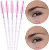 Tbestmax 300 Disposable Mascara Wands Spoolies Eye Lash Brush for Eyebrow/Eyelash Extension Pink