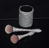 TISHAA Bling Dazzling Rhinestone Powder Foundation Blush Synthetic Professional Makeup Brush (White)