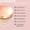 GIVERNY Milchak Cover Foundation Cushion with Refill #23 Medium Beige - Moist Finish for All Skin Types - Flawless Coverage Face Makeup - Lightweight Formula for Satin Glass Texture, 0.4oz x 2