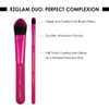 MODA Travel Size EZGlam Duo Perfect Complexion 2pc Makeup Brush Set Includes - Foundation and Concealer, Pink