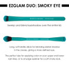 MODA EZGlam Duo, Smoky Eyes, Travel Size 2pc Makeup Brush Set Includes - Eye Shader, Crease/Smudger Brush, Teal