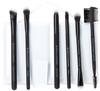 MODA Beautiful Eyes 7 pc Makeup Brush Flip Kit, Black