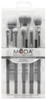 MODA Studio 8pc Makeup Brush Set, Includes - Tapered Kabuki, Complexion, Accentuate, Eye Shader, Large Crease, Smokey Eye, Eye Detail, and Iip Brushes (Backstage)