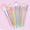 MODA Posh Pastel, 12 pc Signature Makeup Brush Set, Includes - Blush, Highlight, Shadow, Crease, Brow & Lip Brushes