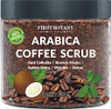 100% Natural Arabica Coffee Scrub with Organic Coffee, Coconut and Shea Butter - Best Acne, Spider Vein Therapy for Varicose Veins & Eczema