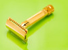 Dovo Merkur Safety Razor With Sample Blade - Gold Plated 34G HD