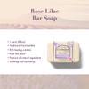 A LA MAISON Rose Lilac Bar Soap - Triple French Milled Natural Moisturizing Hand Soap Bar (1 Bar of Soap, 8.8 oz)