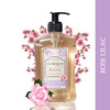 A LA MAISON Rose Lilac Liquid Hand Soap - Triple French Milled Natural Moisturizing Soap (3 Pack, 16.9 oz Bottle)