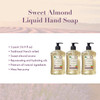 A LA MAISON Sweet Almond Liquid Hand Soap - Triple French Milled Natural Moisturizing Soap (3 Pack, 16.9 oz Bottle)