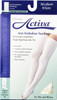 Activa Anti-EMB 18 mmHg Thigh High Inspection Toe Stockings, White, Medium