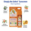 Badger - SPF 35 Clear Zinc Kids Sunscreen Stick - Tangerine & Vanilla - Broad Spectrum Water Resistant Reef Safe Sunscreen, Natural Mineral Sunscreen with Organic Ingredients .65 oz