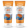 Badger SPF 40 Kids Mineral Sunscreen Cream (2 Pack) - Reef-Friendly Broad-Spectrum Water-Resistant Kids Sunscreen with Zinc Oxide - Tangerine and Vanilla, 2.9 oz