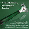 Bulldog Mens Skincare and Grooming Original Recycled Glass Handle Razor with Razor Stand