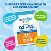 Health4All Kids Vitamin D3 + K2 180 Chewable Tablets 6 Months Supply for Children 4+