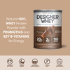 Designer Wellness Designer Whey Natural Whey Protein Powder with Probiotics Fiber and Key B Vitamins for Energy Gluten Free Gourmet Chocolate 12oz