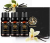 Aromatherapy Vanilla Essential Oil Set, 100% Pure Aromatherapy Vanilla Scent Essential Oils Set for Diffuser, Therapeutic Grade Vanilla Aromatherapy Essential Oils Fragrance Kit for Home - 3x10ml