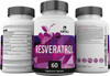 EBYSU Resveratrol - Antioxidant Supplement - Pomegranate, Green Tea, Quercetin, Grape Seed Extract and Acai - 60 Vegan Capsules