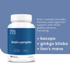 HEAL + CO. Brain Complex | Bacopa, Ginkgo Biloba & Lion's Mane | Supports Memory + Cognition | 120 Capsules
