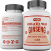 Mill Bay Korean Red Panax Ginseng Supplement  Used in Herbal Medicine to Help Enhance Physical Performance, Increase Energy and as an Adaptogen - 100 Capsules (Strength 500 mg)