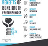 Pure Bone Broth Protein Powder - 20 grams Protein - Supports Keto & Paleo Diets - Collagen Types 1, 2 & 3 - from Grass-Fed, Pasture Raised Cows - Dairy Free, Non-GMO - Unflavored, 20 Servings