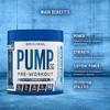 Applied Nutrition Pump 3G Pre Workout Energy Drink Focus & Performance, Creatine Monohydrate, AAKG, Citrulline, Beta Alanine, Caffeine Vitamin B Gold Complex, 375g Standard, 50 Servings (ICY Blue Raz)