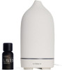 Vitruvi Stone Diffuser White and Vitruvi Organic Lavender, 100% Pure Premium Essential Oil (0.3 fl.oz)