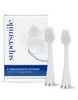 Supersmile Series II LS45 Replacement Brush Heads for Sonic Pulse Toothbrush - Patented 45° Soft Bristles Deliver Professional Teeth Cleaning - No Sensitivity (White, 2 Count)