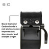 StyleCraft Replacement Fixed Black Diamond Carbon DLC Faper Hair Clipper Blade