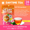 SkinnyBoost 28 Day Detox Tea Kit-1 Daytime Tea (28 Bags) 1 Evening Detox Tea (14 Bags) Non GMO, Vegan, Reduce Bloating, All Natural Detox and Cleanse