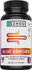Zhou Nutrition Bloat Banisher Digestive Enzymes with Probiotics, Bloating Relief for Women and Men, Reduce Water Retention and Improve Digestive Health, Vegan, Non-GMO, Gluten Free, 30 Servings
