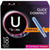 U By Kotex Click Tampons Unscented Super Plus 18 each By U By Kotex