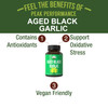 Peak Performance Aged Black Garlic Capsules. Raw Vegan Pure Odorless Extract Supplement Pills For Cholesterol, And Immune Support